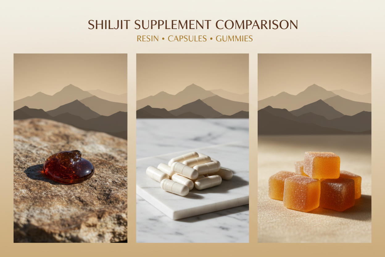 Shilajit Resin vs Capsules vs Gummies: Which Form is Best for You?